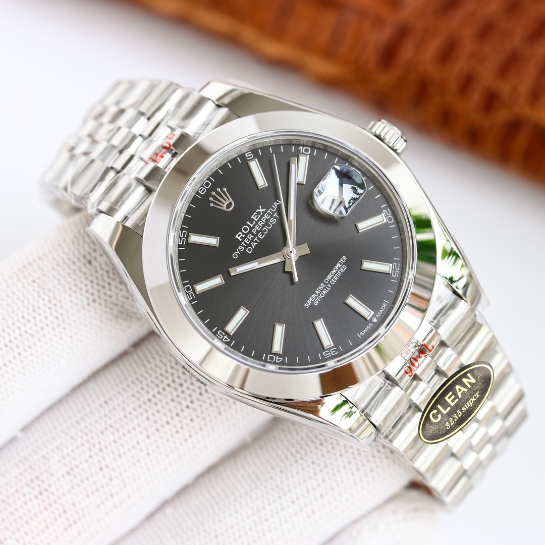 20220615_i1655307809_2408_2.jpg.jpg Rolex Datejust 126300 Black Dial Domed Bezel Oyster/Jubilee Bracelet 904L Steel 3235 Movement 41mm Mens Watch - Image 1