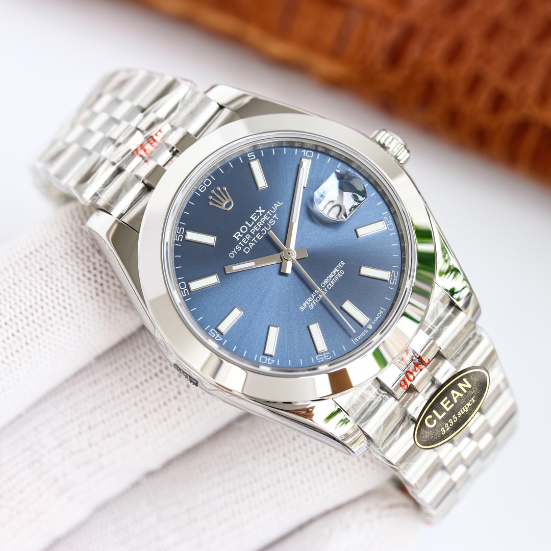 20220615_i1655307809_4517_3.jpg.jpg Rolex Datejust 126300 Blue Dial Smooth Bezel Oyster/Jubilee Bracelet 904L Steel 3235 Movement 41mm Mens Watch - Image 1