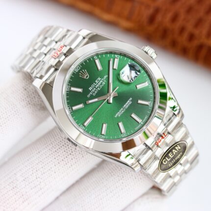 Rolex Datejust 126300 Green Dial Smooth Bezel Oyster/Jubilee Bracelet 904L Steel 3235 Movement 41mm Mens Watch
