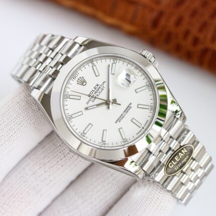 Rolex Datejust 126300 White Dial Domed Bezel Oyster/Jubilee Bracelet 904L Steel 3235 Movement 41mm Mens Watch