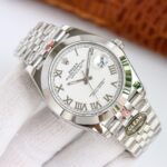 Rolex Datejust 126300 White Roman Dial Domed Bezel Oyster/Jubilee Bracelet 904L Steel 3235 Movement 41mm Mens Watch
