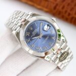 Rolex Datejust 126300 Blue Roman Dial Smooth Bezel Oyster/Jubilee Bracelet 904L Steel 3235 Movement 41mm Mens Watch