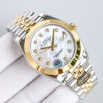 Rolex Datejust 126333 White Dial Fluted Yellow Gold Bezel Oyster/Jubilee Bracelet 904L Steel 3235 Movement 41mm Mens Watch - Image 2