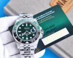 Rolex GMT Master Green Dial Green&Black Ceramic Bezel “Sprite” 904L Jubilee Bracelet 3186/3285 Movement 40mm - Image 4