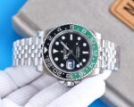 Rolex GMT Master Black Dial Green&Black Ceramic Bezel “Sprite” 904L Jubilee Bracelet 3186/3285 Movement 40mm - Image 2