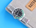 Rolex GMT Master Black Dial Green&Black Ceramic Bezel “Sprite” 904L Jubilee Bracelet 3186/3285 Movement 40mm - Image 3