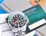 Rolex GMT Master Black Dial Green&Black Ceramic Bezel “Sprite” 904L Jubilee Bracelet 3186/3285 Movement 40mm - Image 9