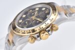 Rolex Daytona Chronograph Black Diamond Dial Yellow Gold Bezel 904L Steel&Gold Bracelet 7750/4130 Movement - Image 2