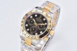 Rolex Daytona Chronograph Black Diamond Dial Yellow Gold Bezel 904L Steel&Gold Bracelet 7750/4130 Movement - Image 3