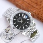 Rolex Datejust 126300 Black Dial Domed Bezel Oyster/Jubilee Bracelet 904L Steel 3235 Movement 41mm Mens Watch - Image 3