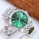 Rolex Datejust 126300 Green Dial Smooth Bezel Oyster/Jubilee Bracelet 904L Steel 3235 Movement 41mm Mens Watch - Image 2