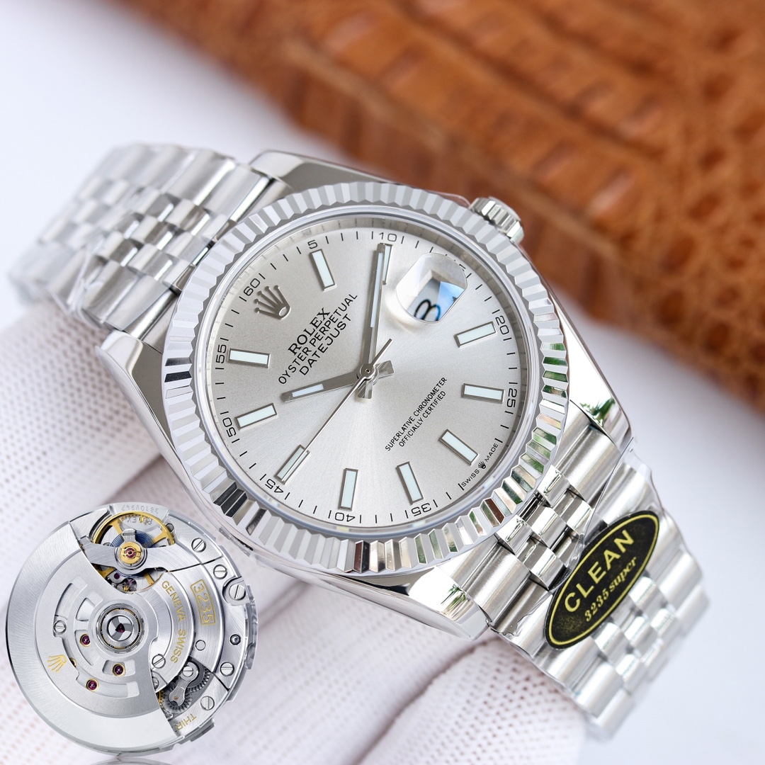 20221202_i1669912277_7430_0.jpg.jpg Rolex Datejust 126334 Silver Dial Fluted Bezel Jubilee Bracelet 904L Steel 3235 Movement 41mm Mens Watch - Image 1