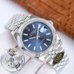 Rolex Datejust 126300 Blue Roman Dial Smooth Bezel Oyster/Jubilee Bracelet 904L Steel 3235 Movement 41mm Mens Watch - Image 5