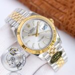 Rolex Datejust 126303 Silver Dial Domed Yellow Gold Bezel Jubilee Bracelet 904L Steel 3235 Movement Mens Watch - Image 2