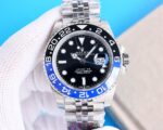 Rolex GMT Master Batman Black Dial Black&Blue Ceramic Bezel Jubilee Bracelet 904L Steel 3186/3285 Movement