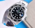 Rolex GMT Master Black Dial Black Ceramic Bezel Jubilee Bracelet 904L Steel 3186/3285 Movement - Image 7