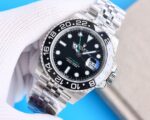 Rolex GMT Master Black Dial Black Ceramic Bezel Jubilee Bracelet 904L Steel 3186/3285 Movement - Image 4