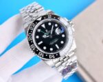 Rolex GMT Master Black Dial Black Ceramic Bezel Jubilee Bracelet 904L Steel 3186/3285 Movement - Image 5