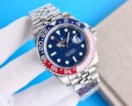 Rolex GMT Master Blue Dial Blue&Red Ceramic Bezel Oyster Bracelet 904L Steel 3186/3285 Movement - Image 6