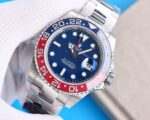 Rolex GMT Master Blue Dial Blue&Red Ceramic Bezel Oyster Bracelet 904L Steel 3186/3285 Movement - Image 4