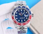Rolex GMT Master Blue Dial Blue&Red Ceramic Bezel Oyster Bracelet 904L Steel 3186/3285 Movement - Image 5