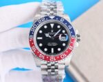 Rolex “Pepsi” GMT Master Black Dial Blue&Red Ceramic Bezel Jubilee Bracelet 904L Steel 3186/3285 Movement