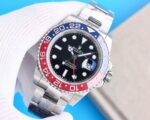 Rolex “Pepsi” GMT Master Black Dial Blue&Red Ceramic Bezel Jubilee Bracelet 904L Steel 3186/3285 Movement - Image 5