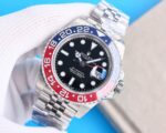 Rolex “Pepsi” GMT Master Black Dial Blue&Red Ceramic Bezel Jubilee Bracelet 904L Steel 3186/3285 Movement - Image 3