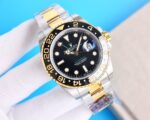 Rolex GMT Master Root Beer Black Dial Black&Gold Ceramic Bezel Yellow Gold Bracelet 904L Steel 3186/3285 Movement - Image 3