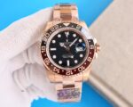 Rolex GMT Master Root Beer Black Dial Brown&Gold Ceramic Bezel Rose Gold Bracelet 904L Steel 3186/3285 Movement