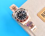 Rolex GMT Master Root Beer Black Dial Brown&Gold Ceramic Bezel Rose Gold Bracelet 904L Steel 3186/3285 Movement - Image 4