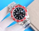 Rolex GMT Master Black Dial Red Ceramic Bezel Jubilee Bracelet 904L Steel 3186/3285 Movement - Image 2