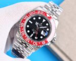 Rolex GMT Master Black Dial Red Ceramic Bezel Jubilee Bracelet 904L Steel 3186/3285 Movement - Image 3
