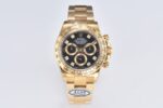 Rolex Daytona Chronograph Black Diamond Dial Yellow Gold Bezel&Case&Bracelet 7750/4130 Movement