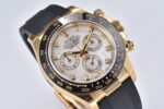 Rolex Daytona Chronograph White Dial Black Ceramic Bezel 904L Steel&Gold Case Black Rubber Strap 7750/4130 Movement - Image 5