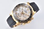 Rolex Daytona Chronograph White Dial Black Ceramic Bezel 904L Steel&Gold Case Black Rubber Strap 7750/4130 Movement - Image 3