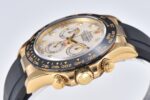 Rolex Daytona Chronograph White Dial Black Ceramic Bezel 904L Steel&Gold Case Black Rubber Strap 7750/4130 Movement - Image 4
