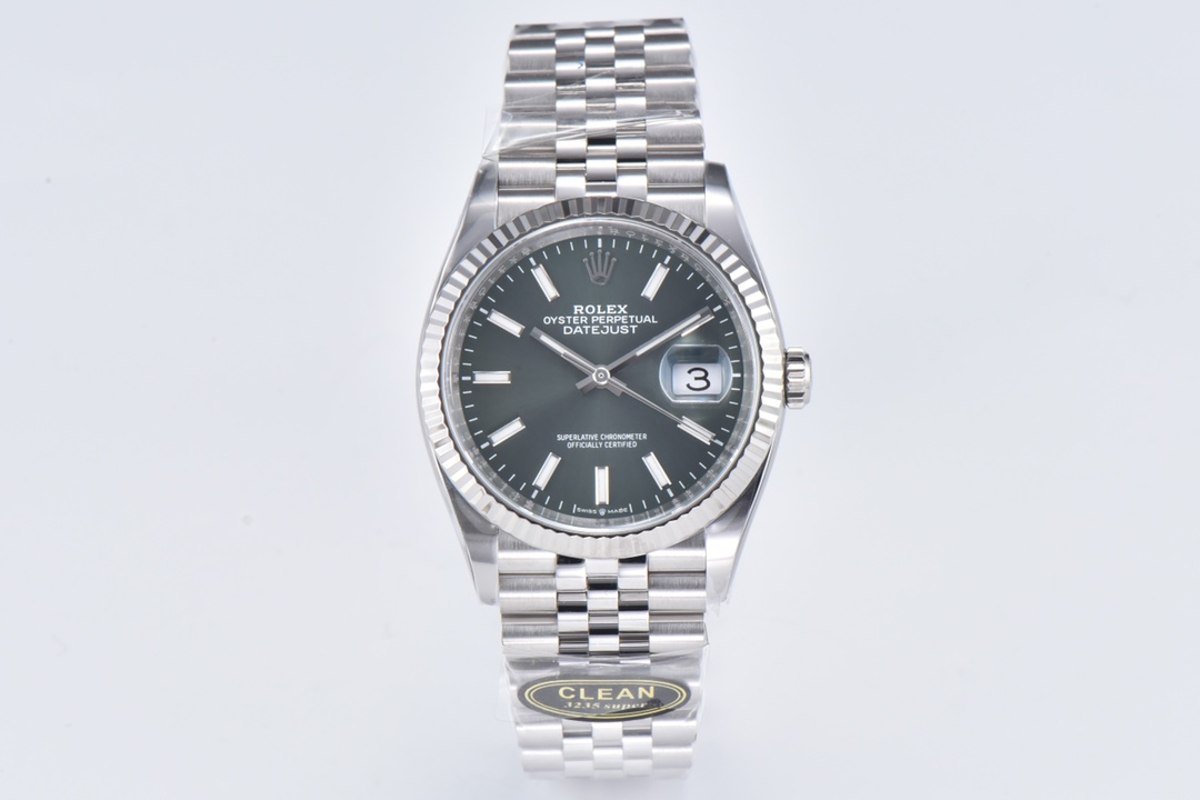 20221231_i1672440649_50_0.jpg.jpg Rolex Datejust 36 Grey Dial Fluted Bezel Jubilee Bracelet 904L Steel 3235 Movement - Image 1