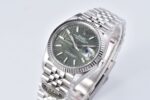 Rolex Datejust 36 Grey Palm Motif Dial Fluted Bezel Jubilee Bracelet 904L Steel 3235 Movement - Image 4