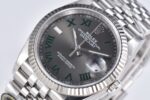 Rolex Datejust 36 Grey Roman Numeral Dial Fluted Bezel Jubilee Bracelet 904L Steel 3235 Movement - Image 3