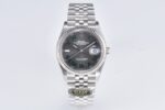 Rolex Datejust 36 Grey Roman Numeral Dial Fluted Bezel Jubilee Bracelet 904L Steel 3235 Movement