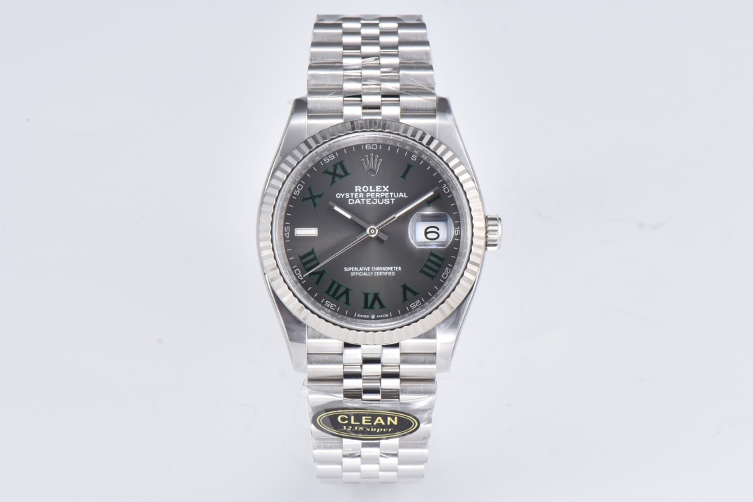 20230211_i1676065182_3325_0.jpg.jpg Rolex Datejust 36 Grey Roman Numeral Dial Fluted Bezel Jubilee Bracelet 904L Steel 3235 Movement - Image 1