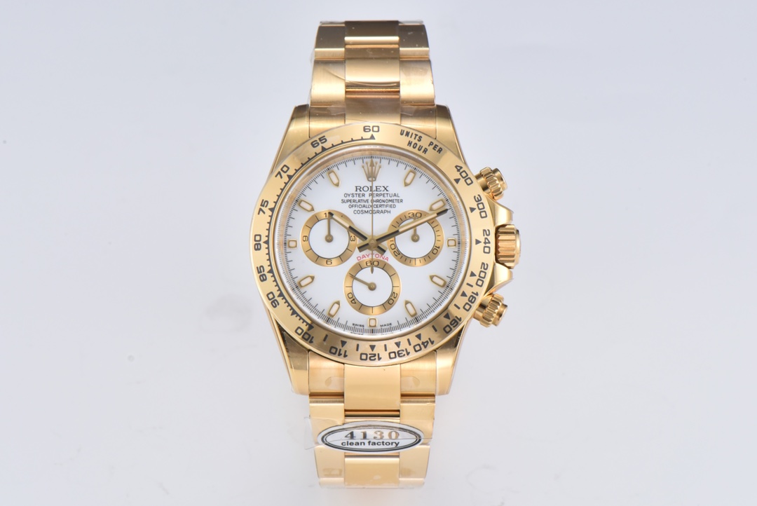 20230211_i1676065349_5649_0.jpg.jpg Rolex Daytona Chronograph White Dial Yellow Gold Bezel&Case&Bracelet 7750/4130 Movement - Image 1