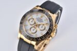 Rolex Daytona Chronograph White Dial Black Ceramic Bezel Yellow Gold Case Black Rubber Strap 7750/4130 Movement - Image 2