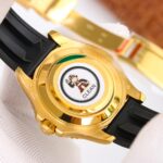 Rolex Yacht Master 40mm Black Dial 904L Steel Yellow Gold Case Oysterflex Rubber Strap 1:1 Best Edition 2836/3235 Movement - Image 8