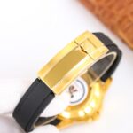 Rolex Yacht Master 40mm Black Dial 904L Steel Yellow Gold Case Oysterflex Rubber Strap 1:1 Best Edition 2836/3235 Movement - Image 7