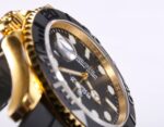 Rolex Yacht Master 40mm Black Dial 904L Steel Yellow Gold Case Oysterflex Rubber Strap 1:1 Best Edition 2836/3235 Movement - Image 3