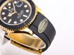 Rolex Yacht Master 40mm Black Dial 904L Steel Yellow Gold Case Oysterflex Rubber Strap 1:1 Best Edition 2836/3235 Movement - Image 4