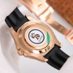 Rolex Yacht Master 40mm Black Dial 904L Steel Rose Gold Case Oysterflex Rubber Strap 1:1 Best Edition 2836/3235 Movement - Image 7
