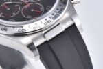 Rolex Daytona Chronograph Black Arabic Dial Steel Bezel Black Rubber Strap 7750/4130 Movement - Image 8